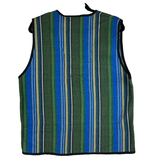 Impact Vest Mens Small Multicolor Striped Zip Up Sleeveless Front Pockets New - Picture 8 of 9